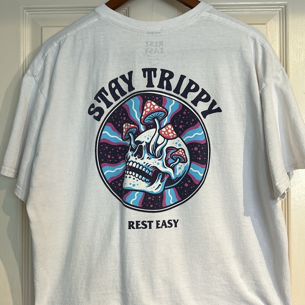 Rest Easy Trippy Skull Tshirt